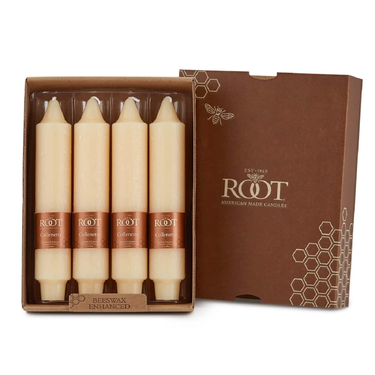 Root Candles 7" Unscented Timberline™ Collenette Taper Candles, 4ct.